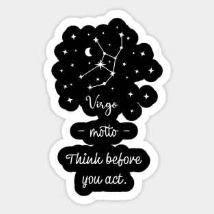 Key phrases of the zodiac signs: Virgo Sticker